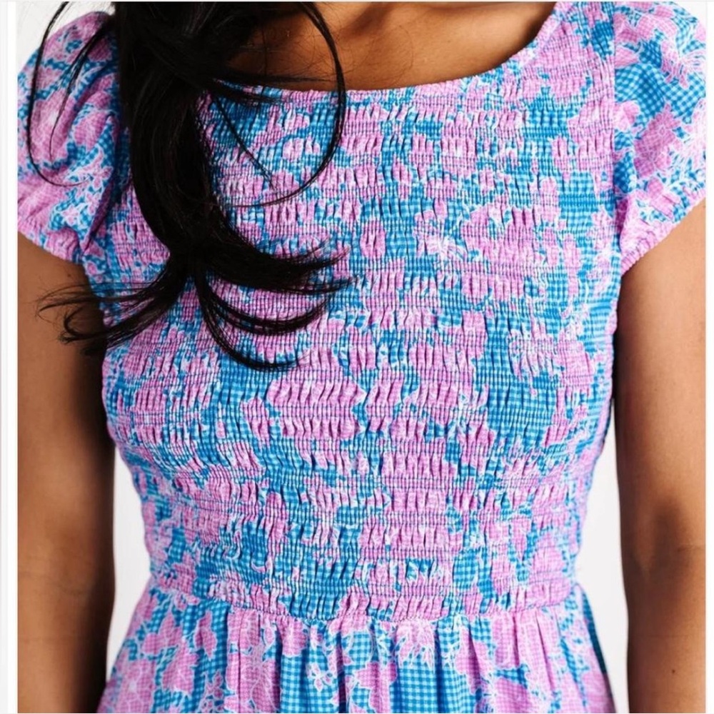 Baltic Born Pink & Blue Floral Maxi Dress - Picture 3 of 8